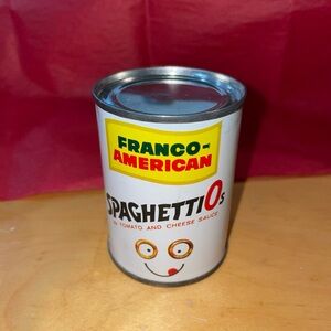 Franco-American SpaghettiO’s Pretend Food Metal Mini Can 2 7/8" Vintage